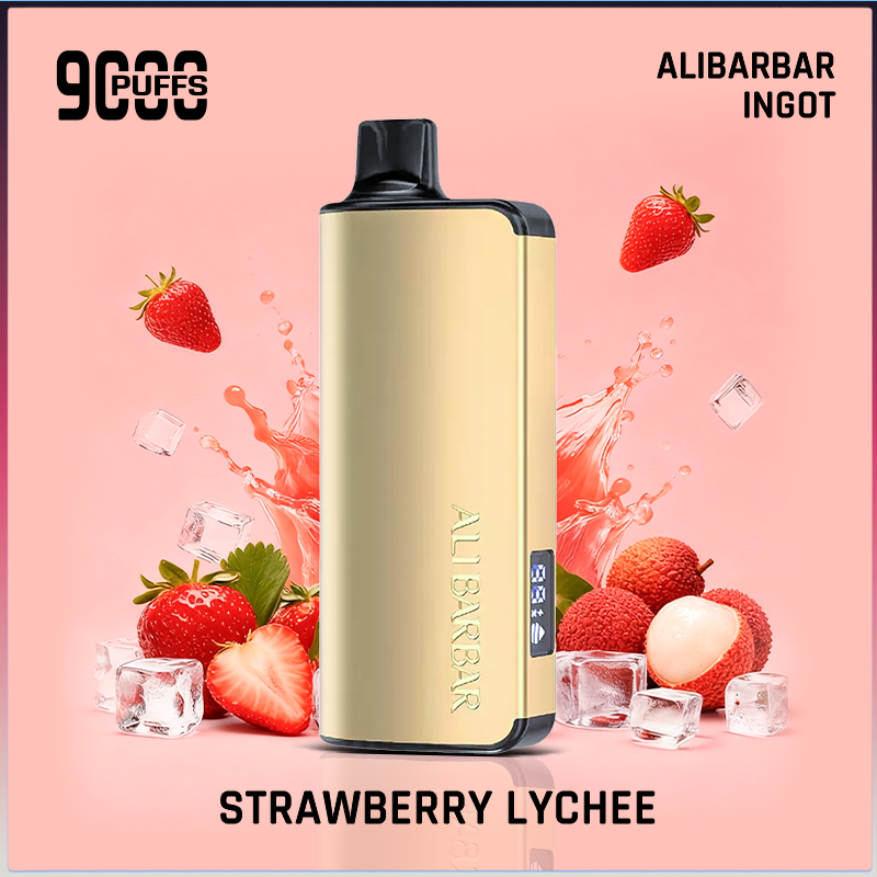 Alibarbar Ingot Strawberry Lychee Ice 9000 Puffs