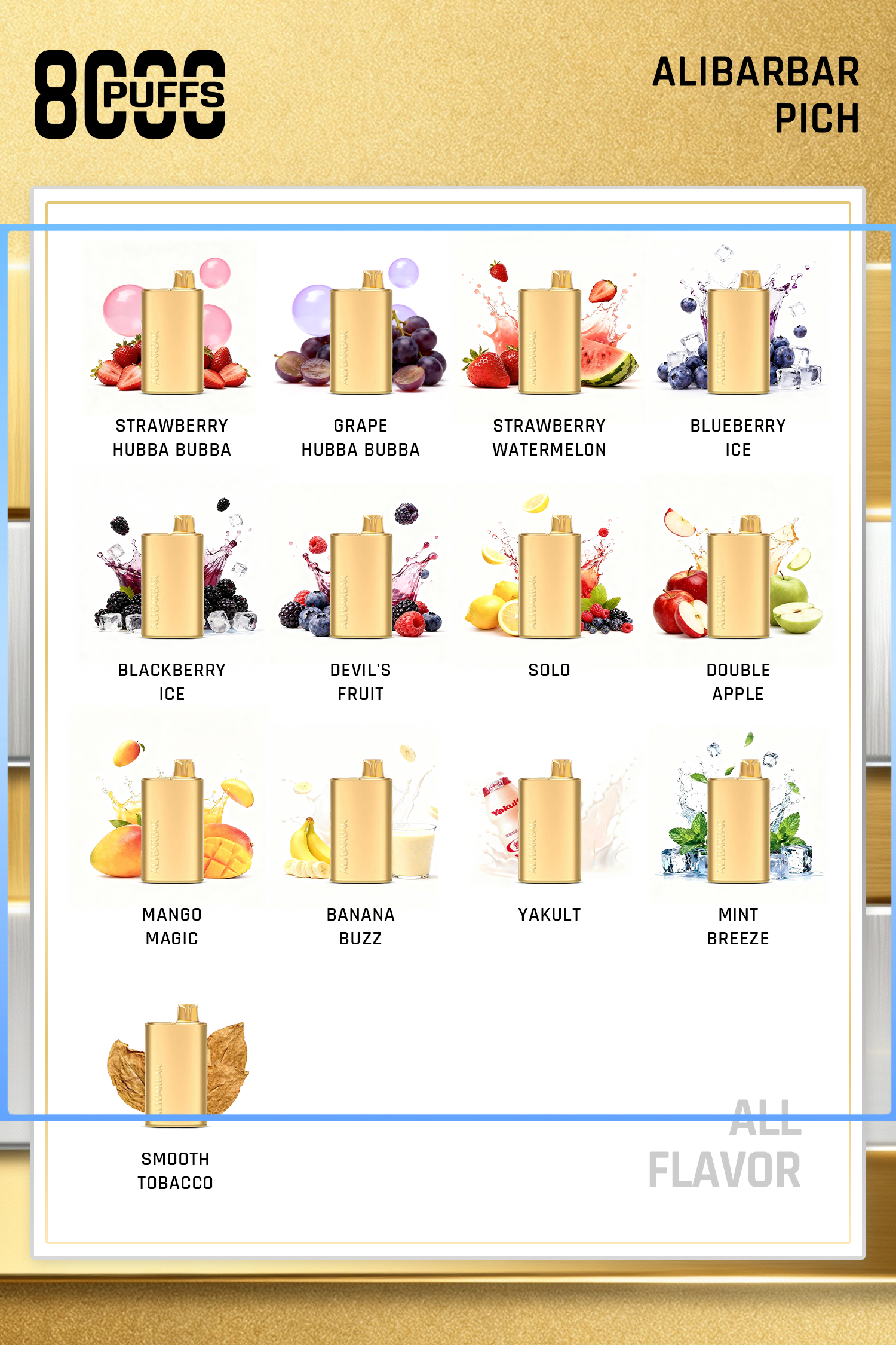 Alibarbar Rich Yakult 8000 Puffs - Image 2